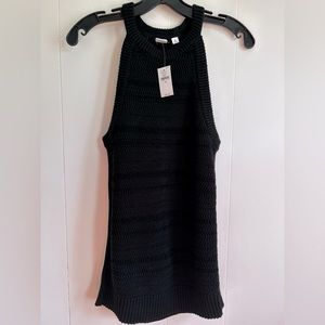 GAP Black Knit Ribbed Sleeveless Sweater Tank Women’s Size XS Small NWT